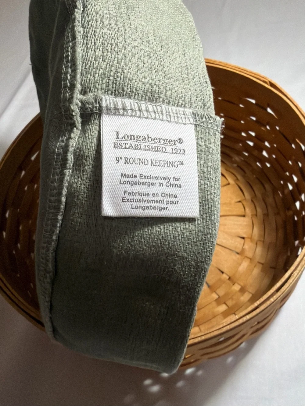 Longaberger 2007 Round Keeping Basket 9